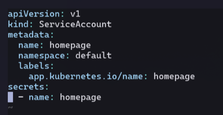 service account yaml