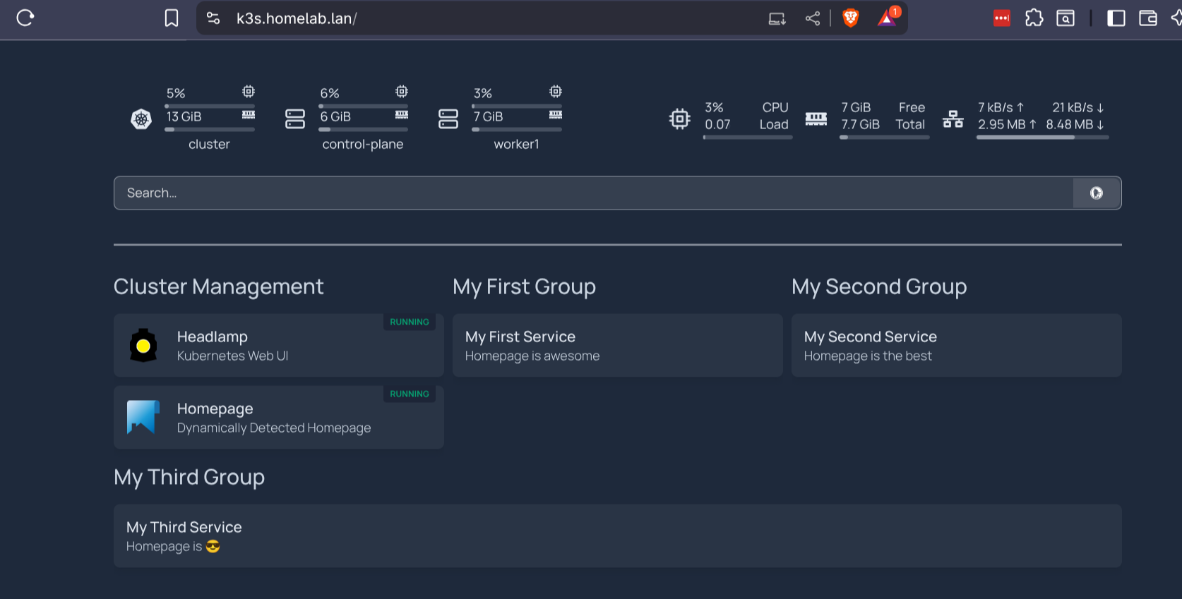 headlamp on homepage