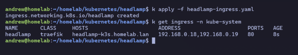 headlamp ingress applied