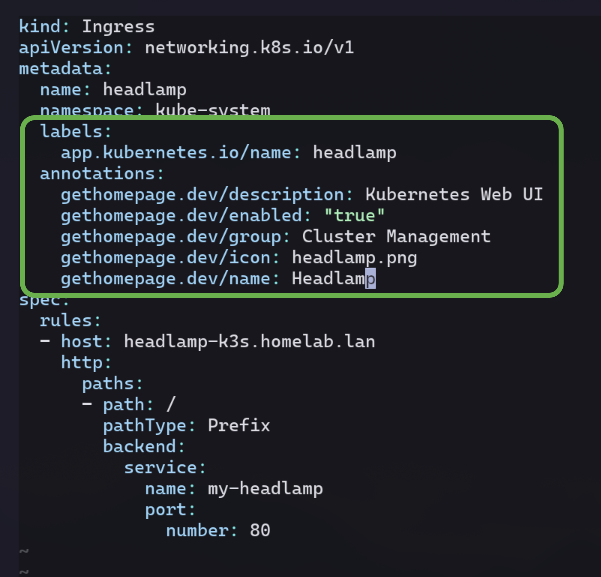 updated ingress annotations