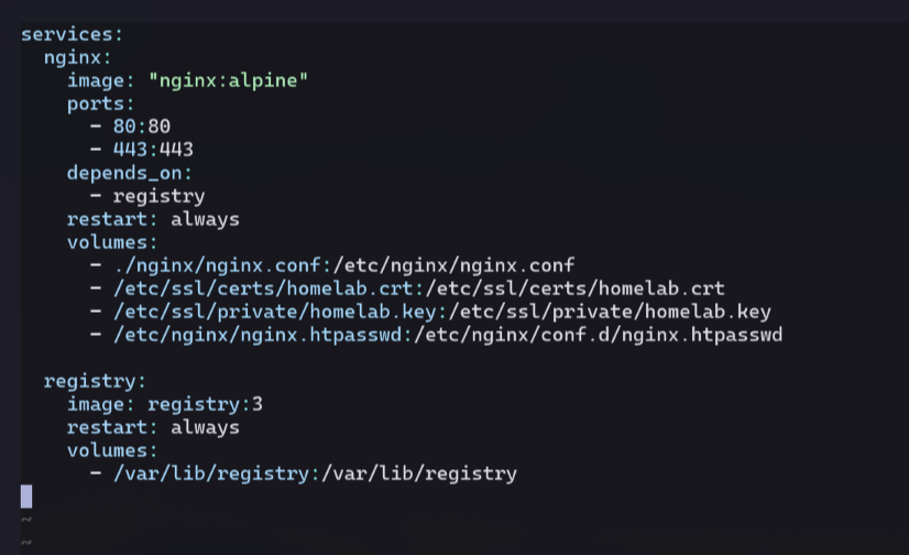 updated compose with registry